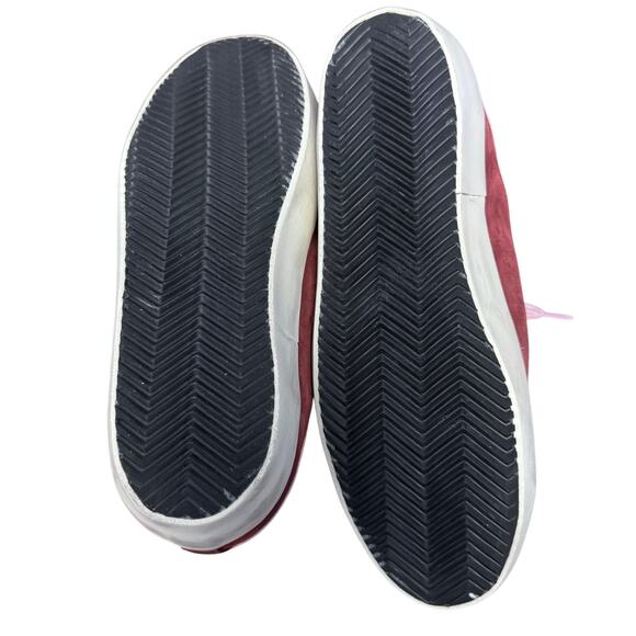 Golden Goose Red Pink Superstar Bicolor Suede Low Top Lace Up Sneakers Womens 9 - Picture 7 of 10